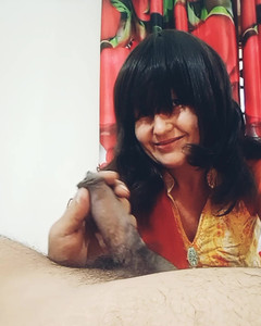 She just need regular sex for happiness