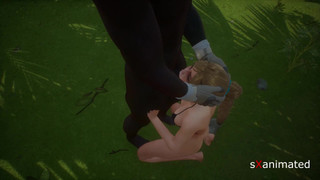 Hot blonde fucks her guide on her vacation PART 2